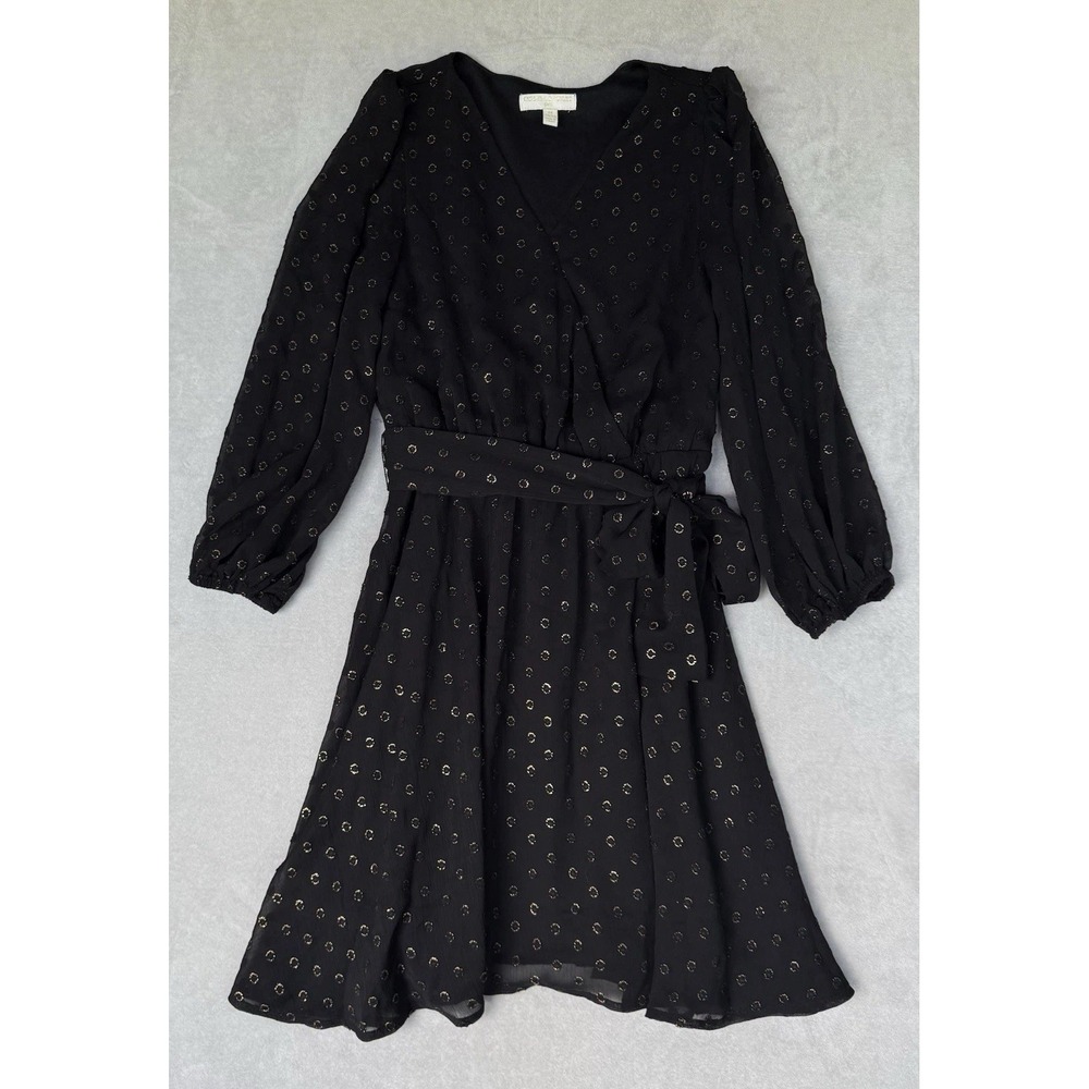 Chelsea Violet Dress Girls Medium Black Gold Embellished‎ Event Party Whimsigoth